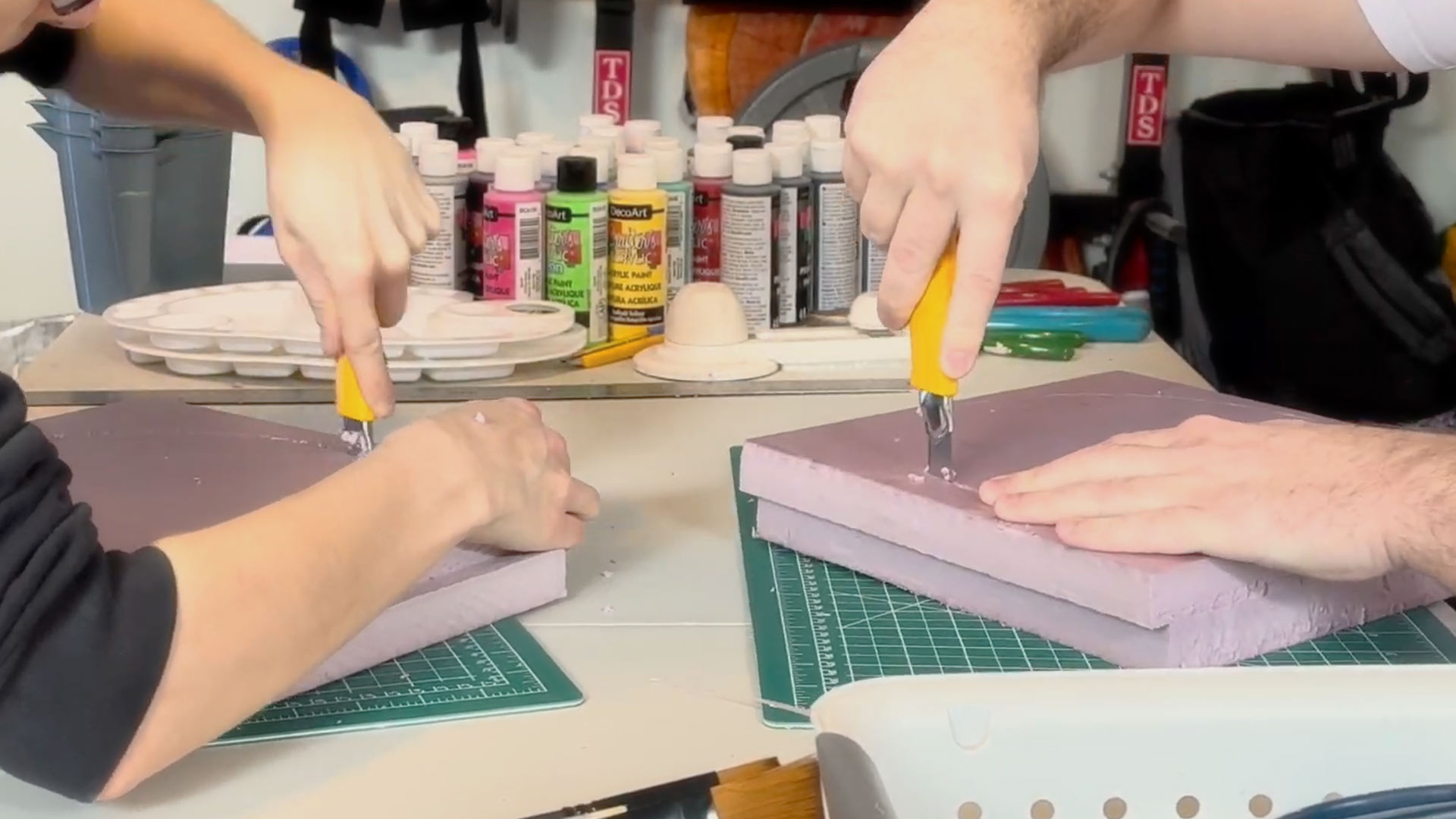 First time crafting with foam