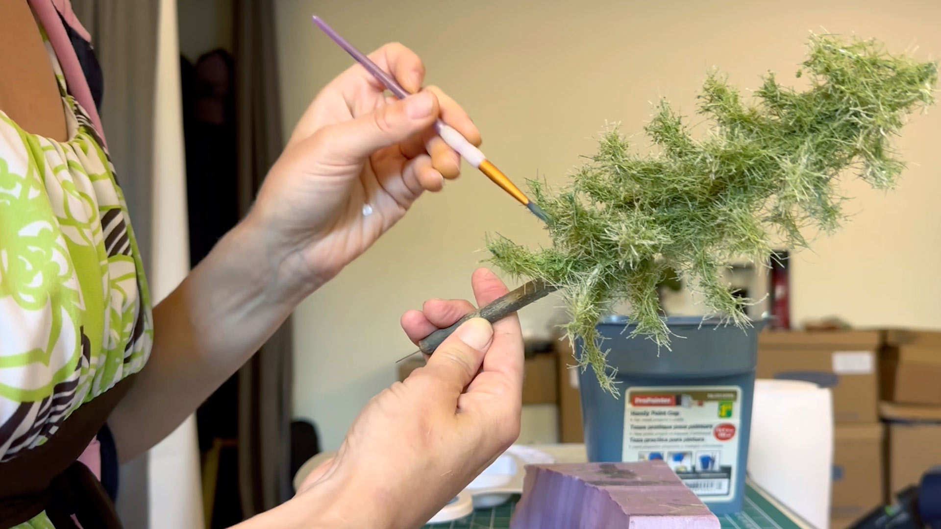 Crafting a pine tree