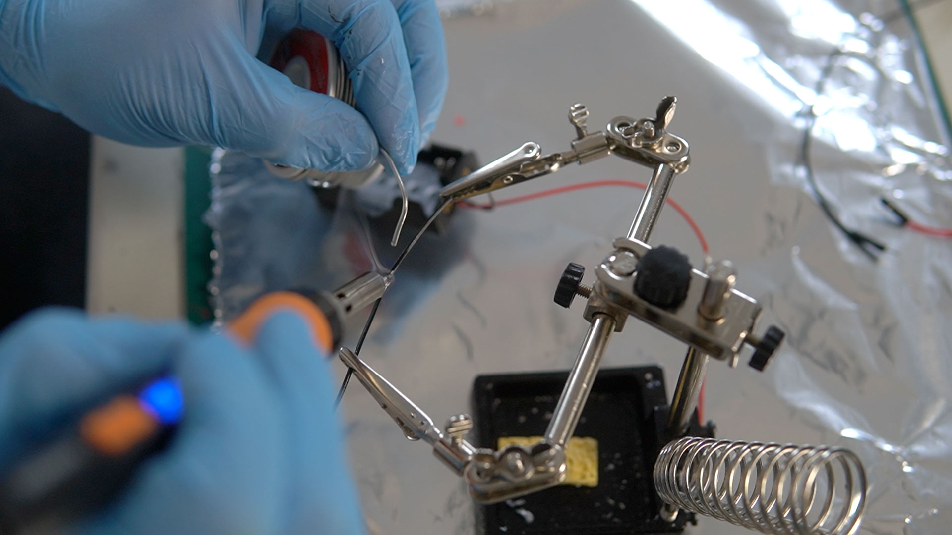 Soldering lights and resistors