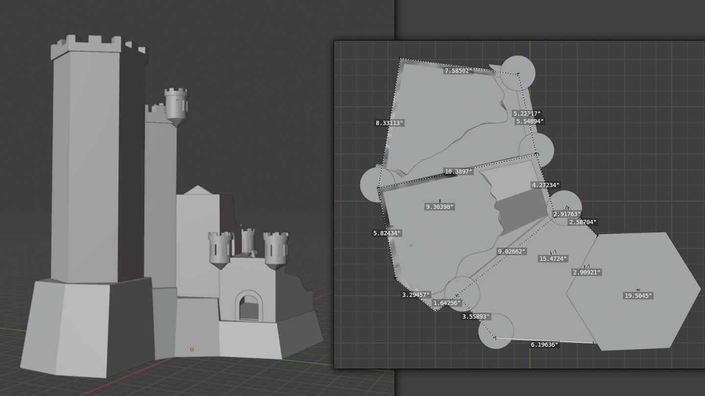 3D plans for the castle