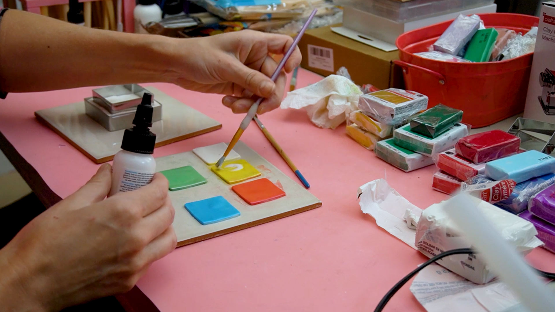 Making tiles in polymer clay