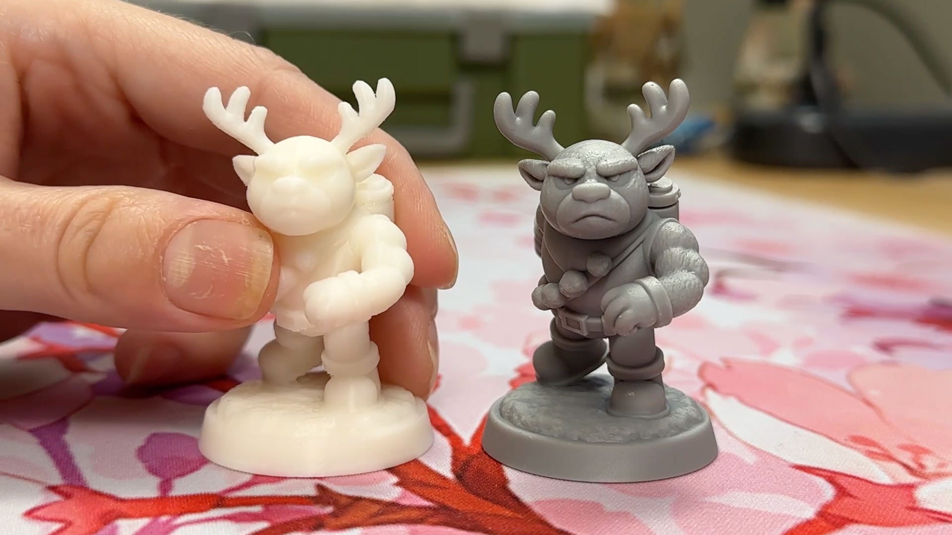 Printing our custom mini in resin and PLA